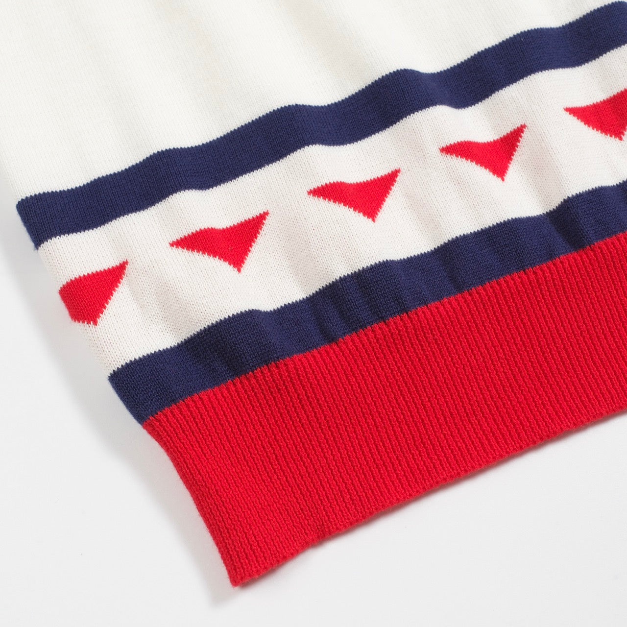 Polo tricoté vintage à col en V pour hommes