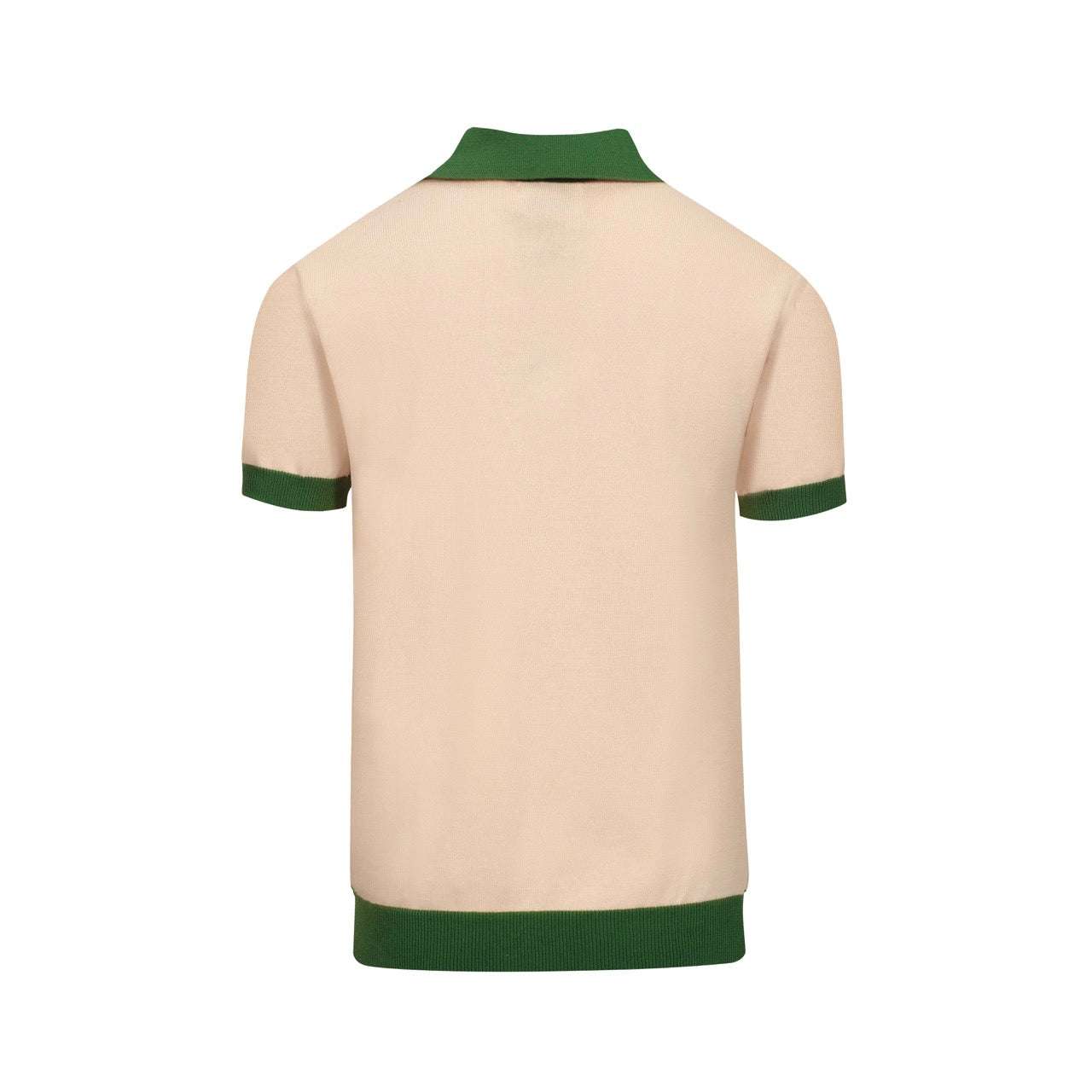 Polo tricoté vintage rayé vert pour homme