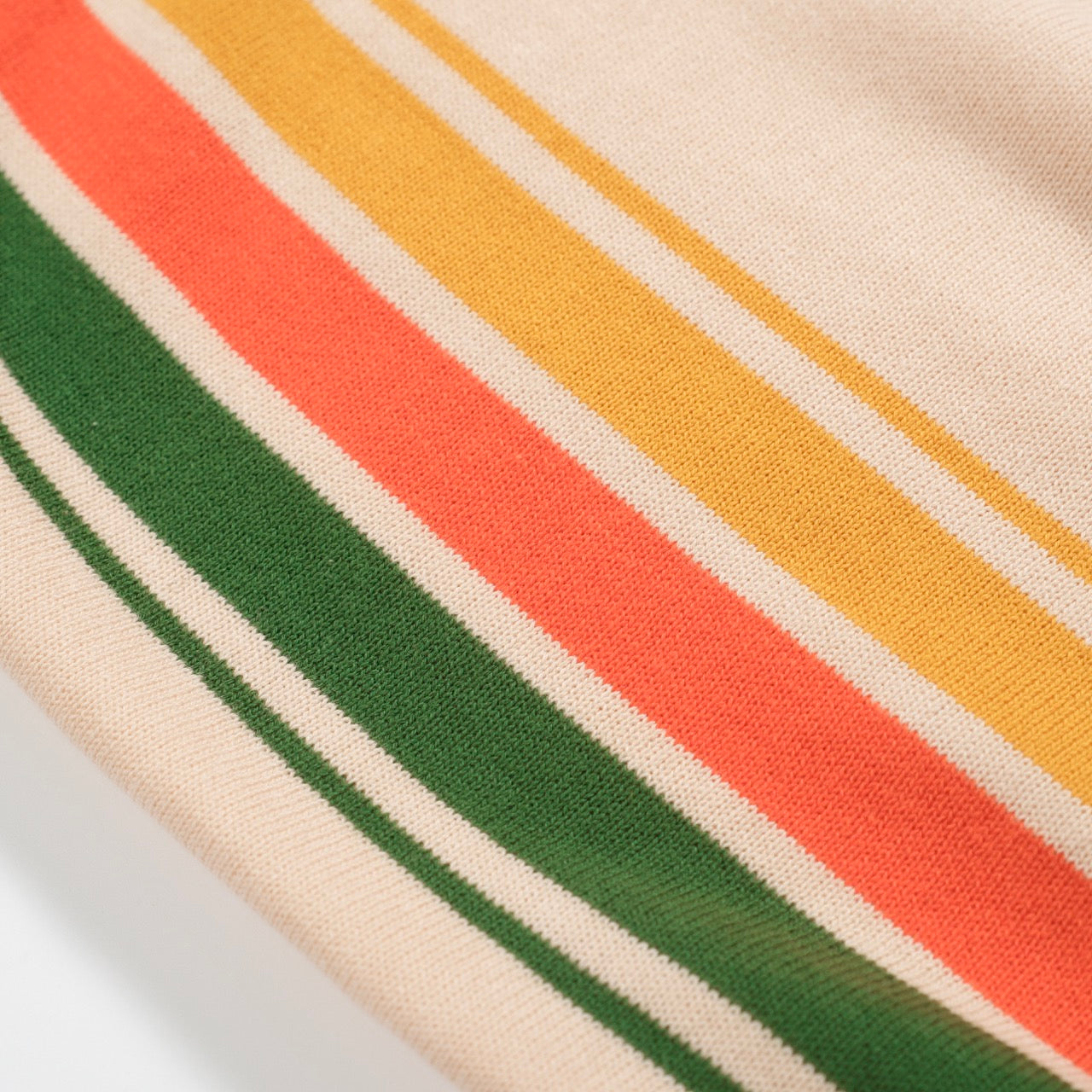 Polo tricoté vintage rayé vert pour homme