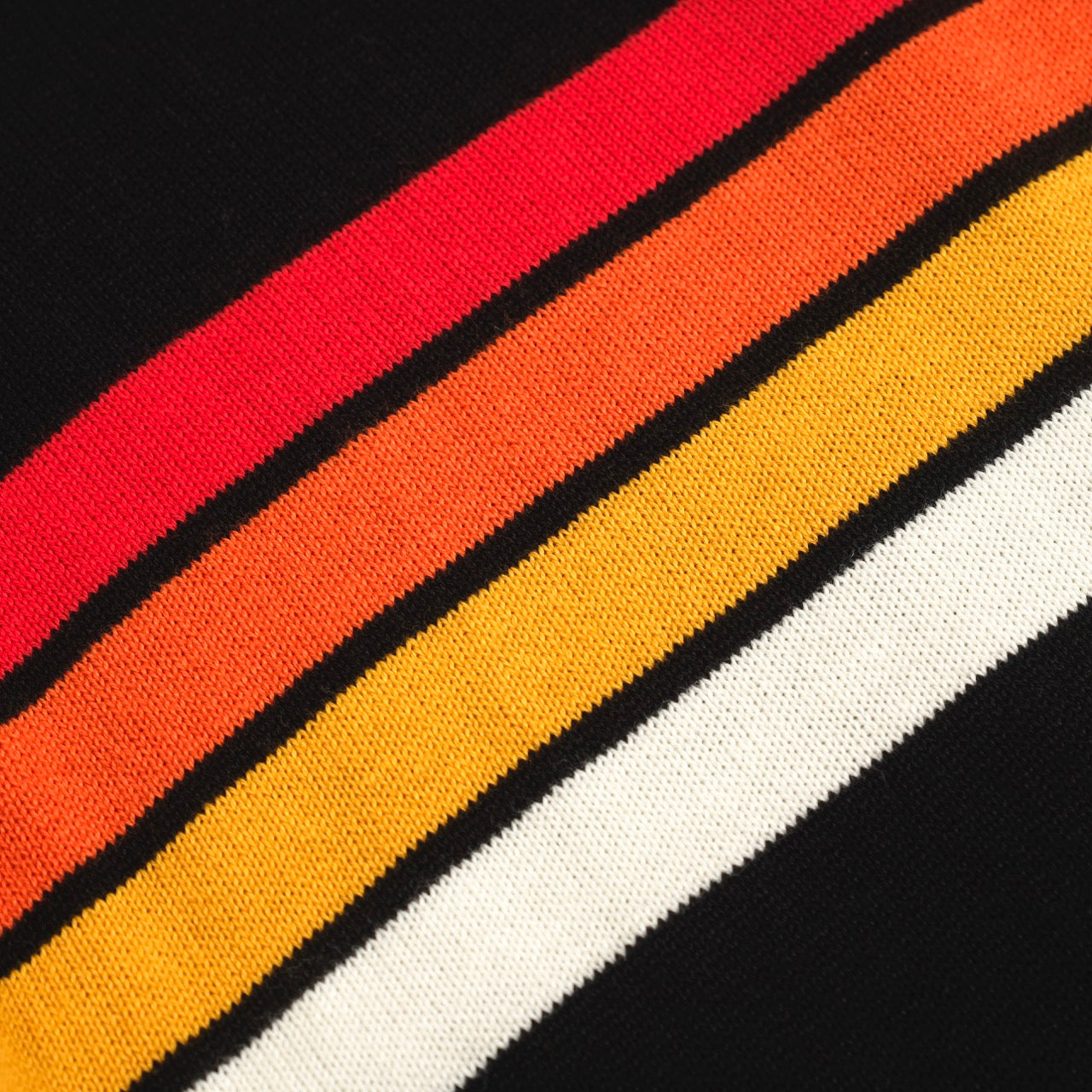 Polo rétro noir à rayures pour hommes