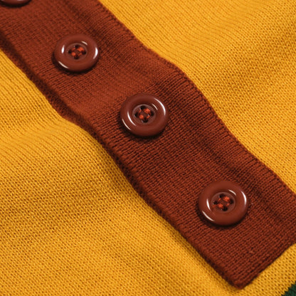 Polo en jacquard auto vintage rouge pour homme