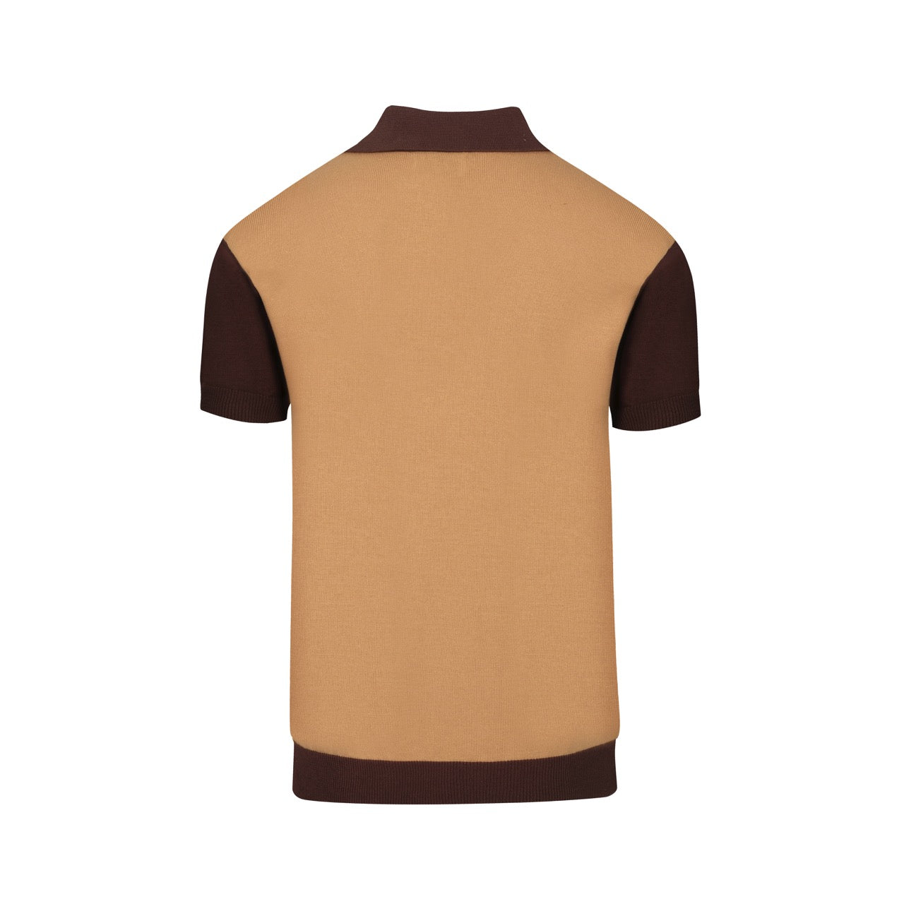 Polo tricoté vintage pour homme marron des années 60