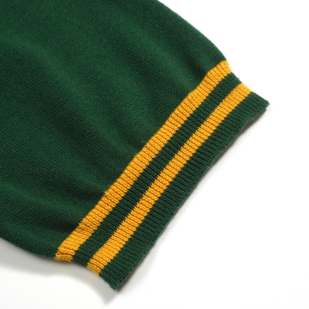 Polo vintage en jacquard vert pour homme