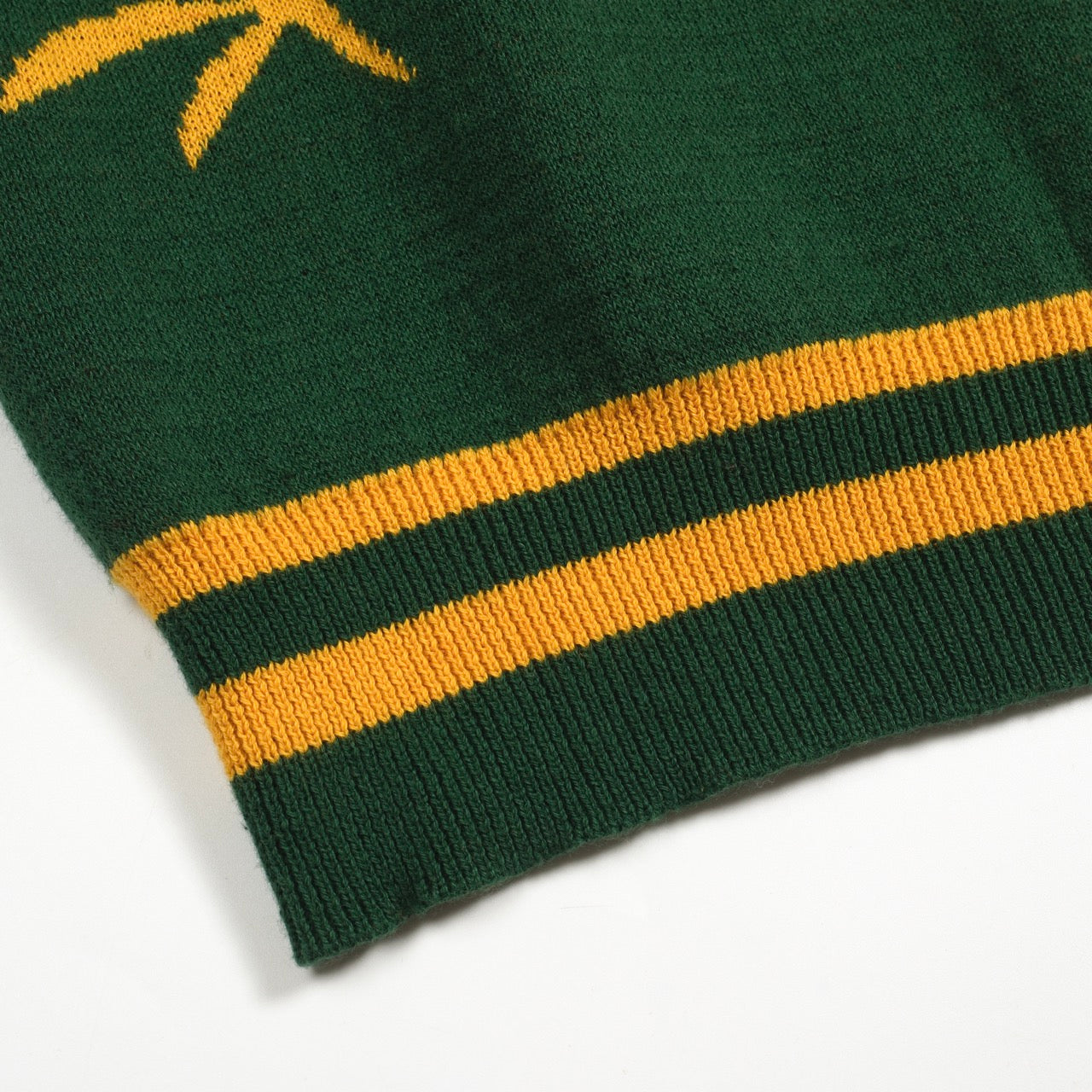 Polo vintage en jacquard vert pour homme