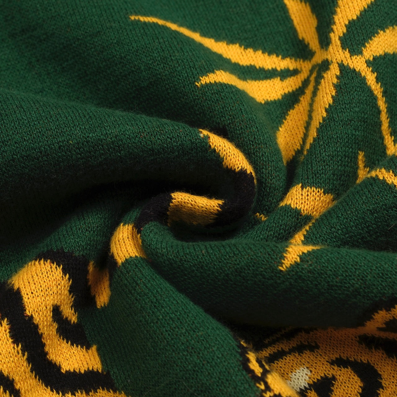 Polo vintage en jacquard vert pour homme