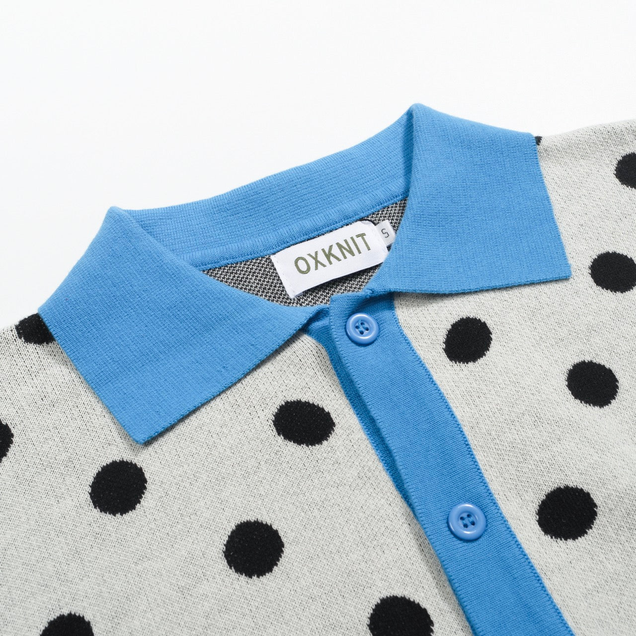 Cardigan vintage en tricot à pois contrastés pour hommes