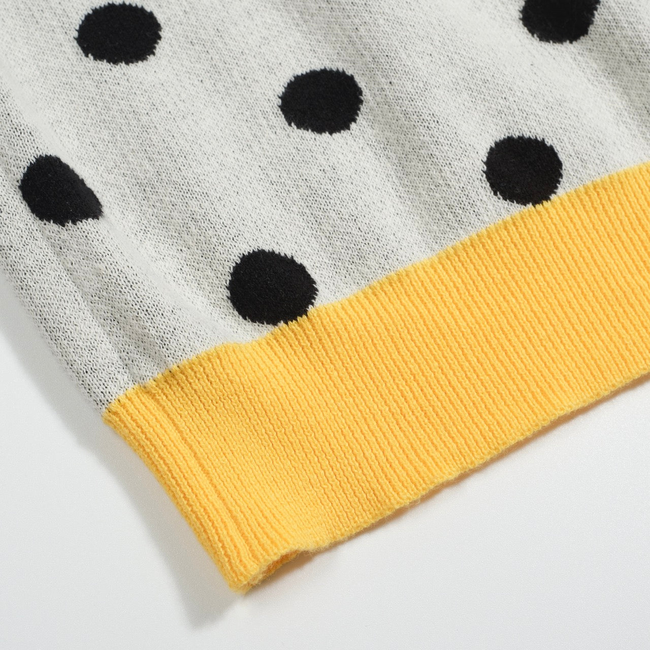 Cardigan vintage en tricot à pois contrastés pour hommes