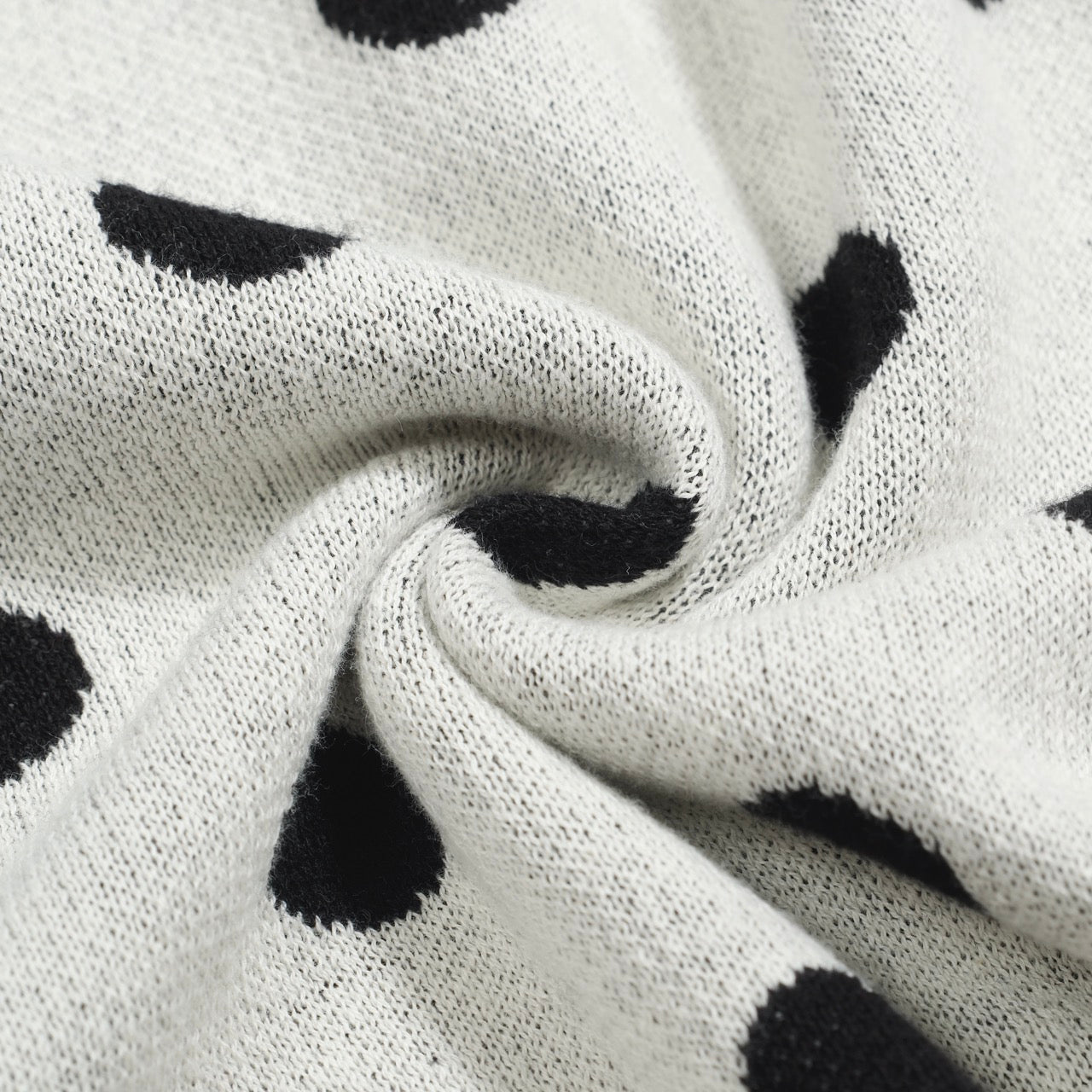 Cardigan vintage en tricot à pois contrastés pour hommes