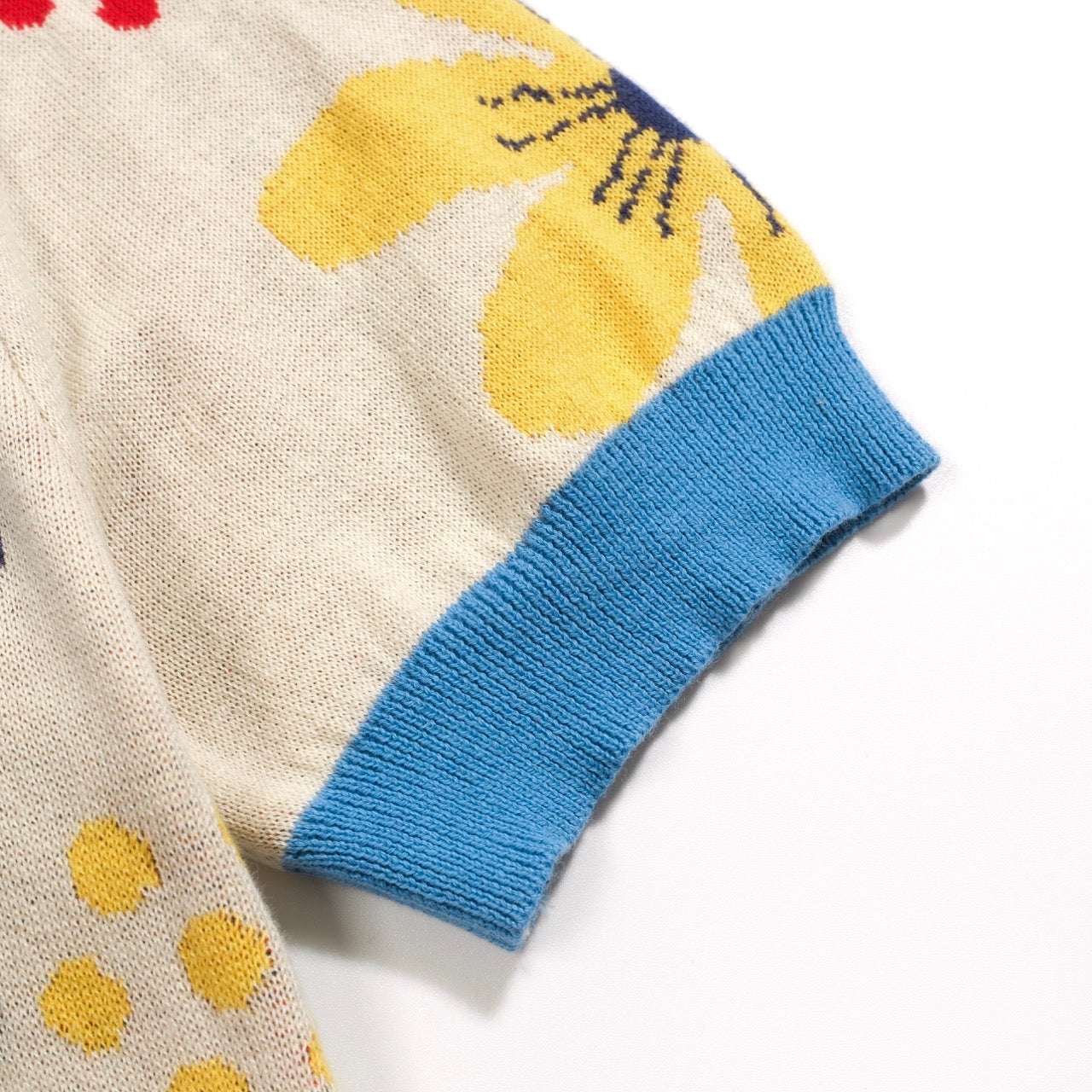 Cardigan vintage tricoté floral abricot pour hommes