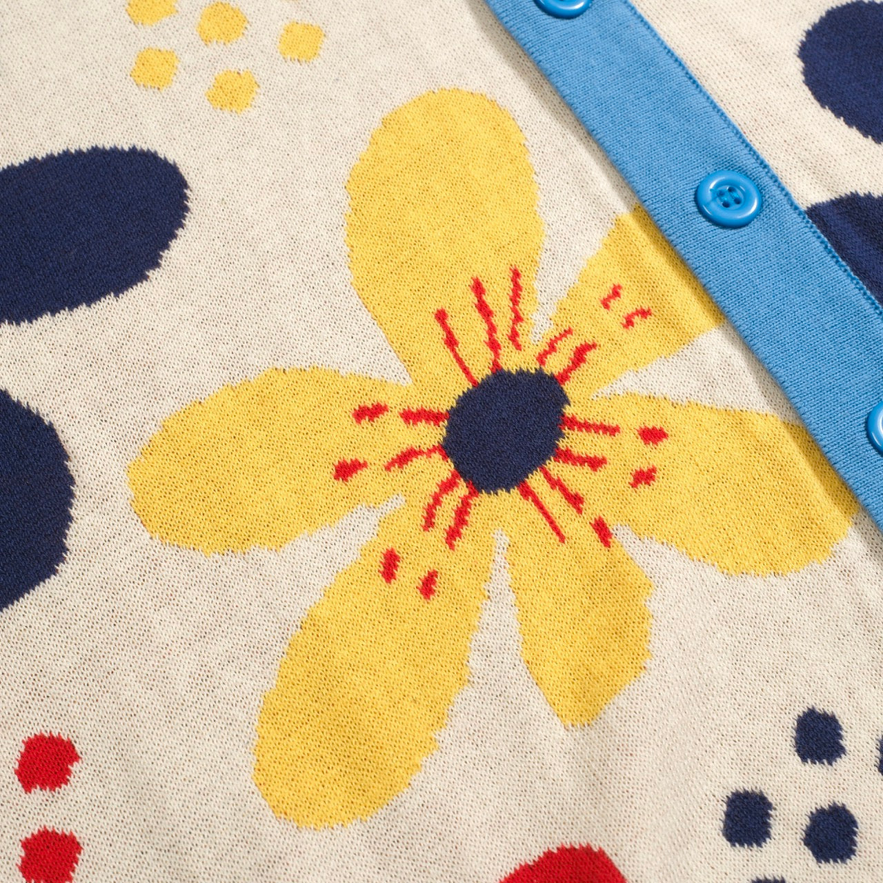 Cardigan vintage tricoté floral abricot pour hommes