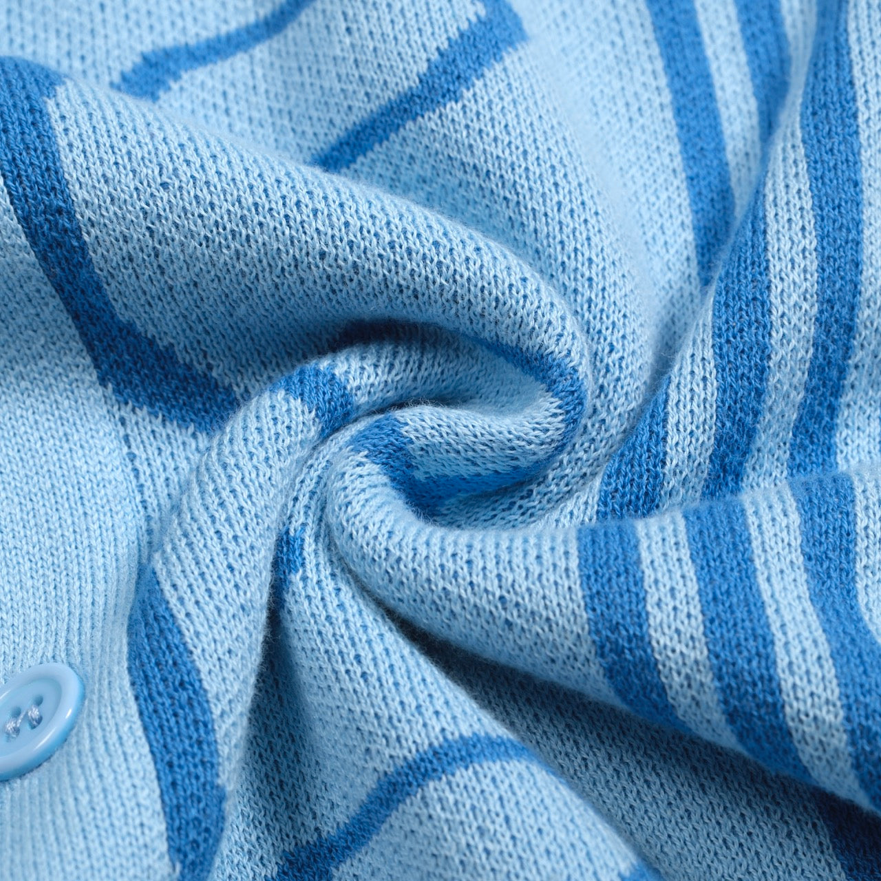 Cardigan tricoté rétro jacquard bleu pour homme