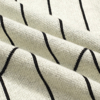 Cardigan en jacquard tricoté rétro noir pour hommes