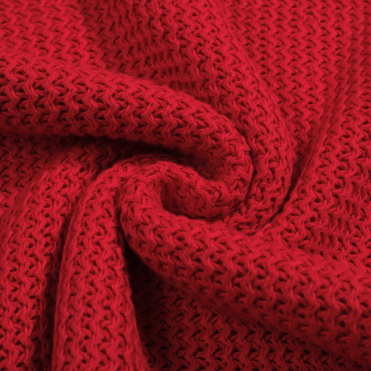 Polo tricoté décontracté rouge pour homme à col en V