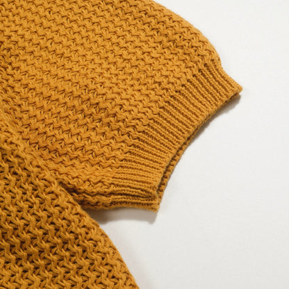 Polo tricoté décontracté à col en V kaki pour homme