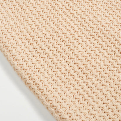 Polo tricoté décontracté à col en V pour hommes en abricot