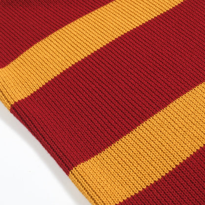 Polo tricoté vintage rouge à rayures pour hommes
