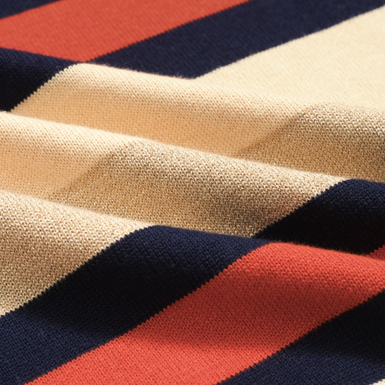 Polo tricoté vintage à rayures kaki pour hommes