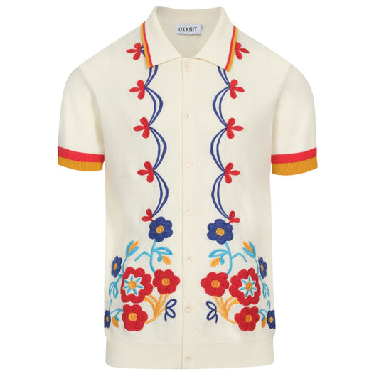 Cardigan tricoté rétro en jacquard couleur abricot pour hommes