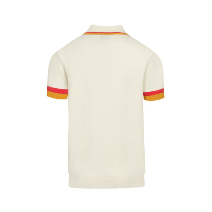 Cardigan tricoté rétro en jacquard couleur abricot pour hommes