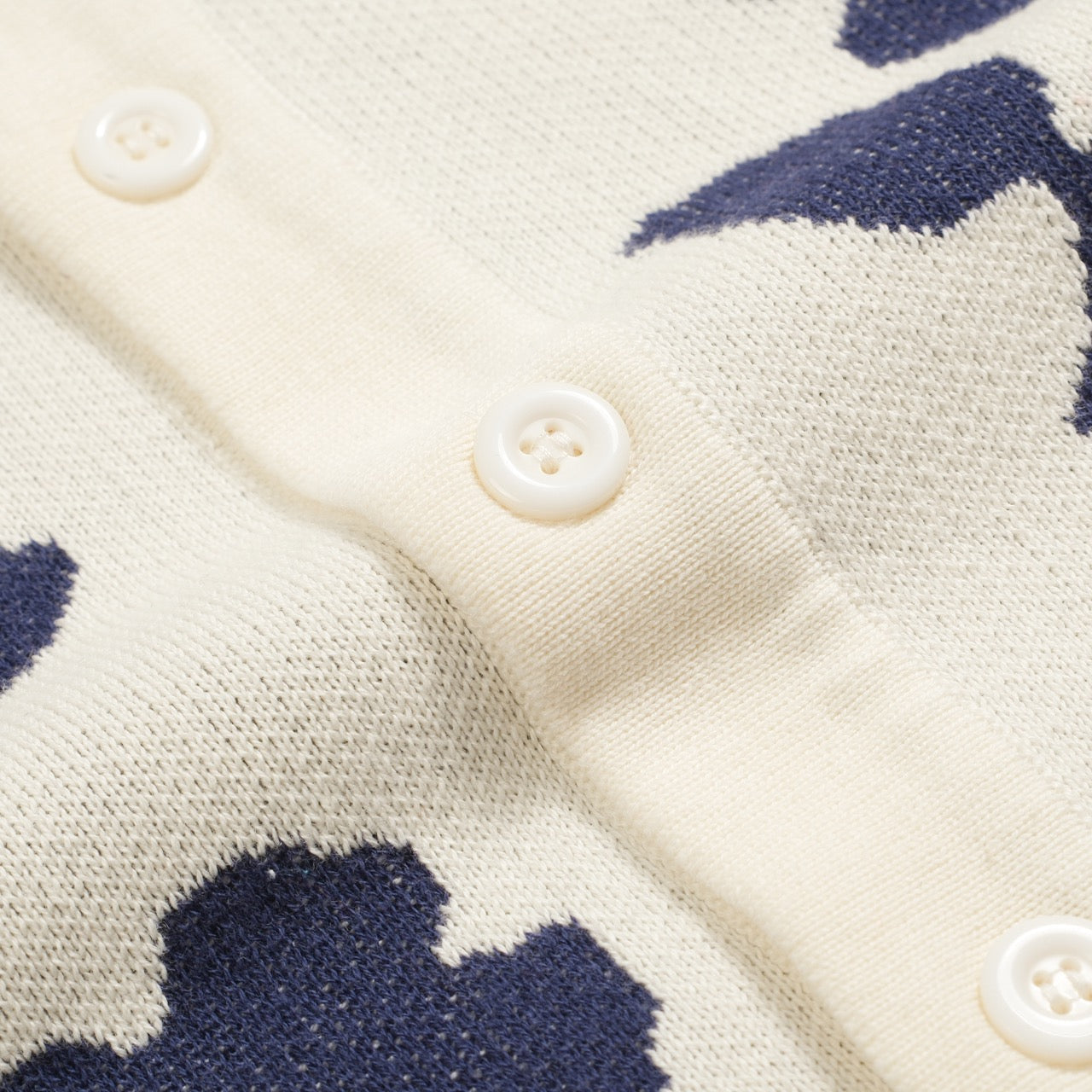 Cardigan décontracté en jacquard floral vintage blanc pour hommes