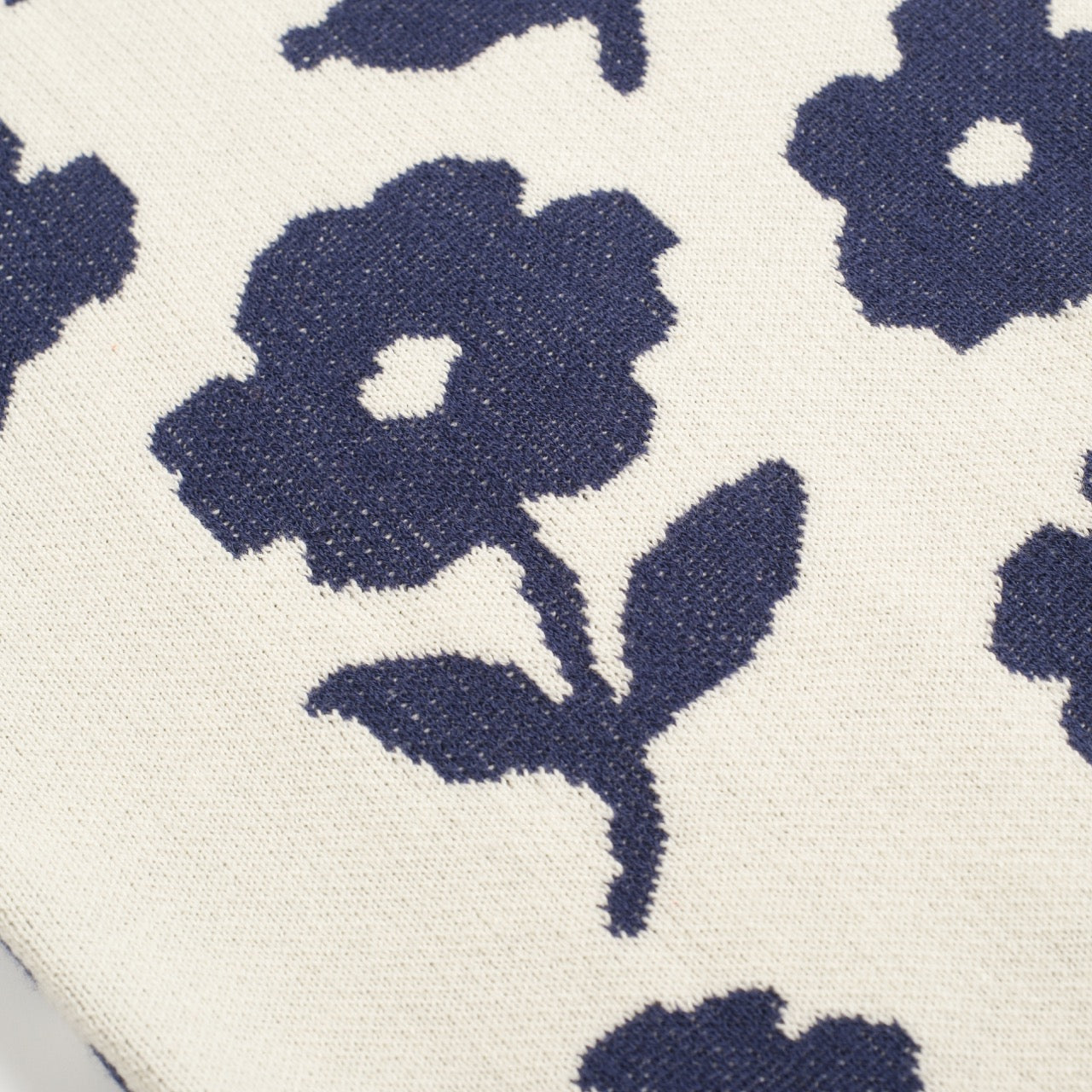 Cardigan décontracté en jacquard floral vintage blanc pour hommes