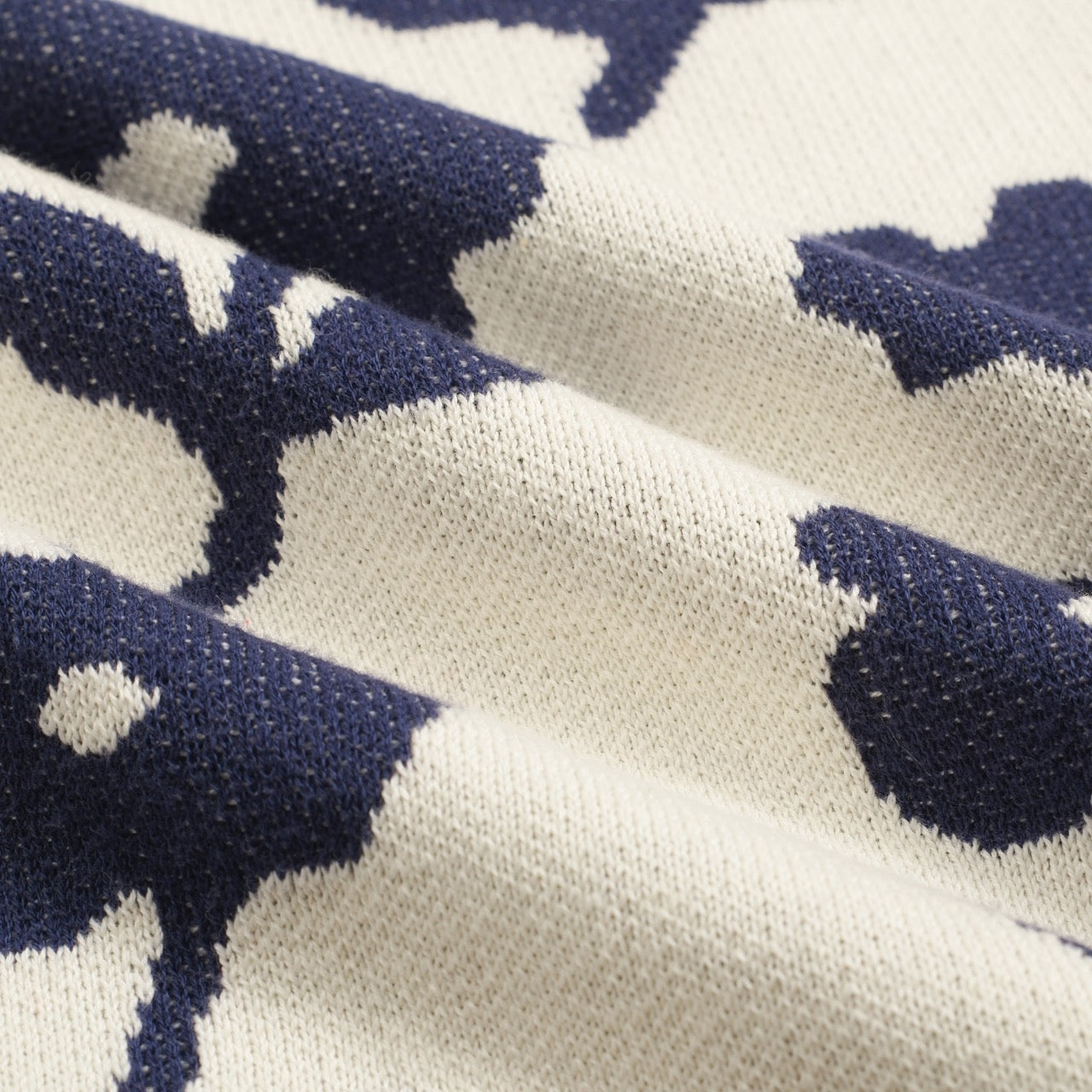 Cardigan décontracté en jacquard floral vintage blanc pour hommes