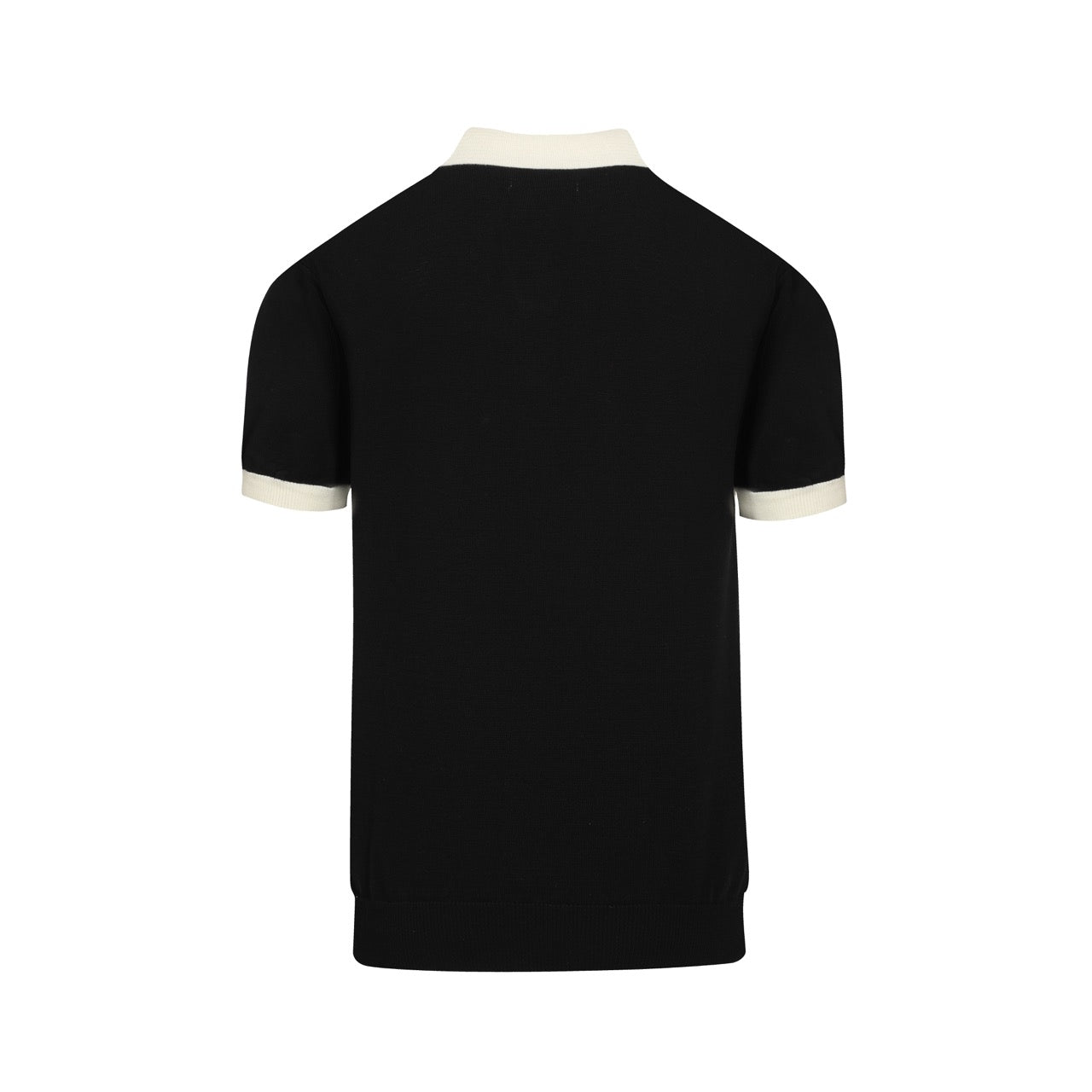 Polo en maille noir vintage pour homme