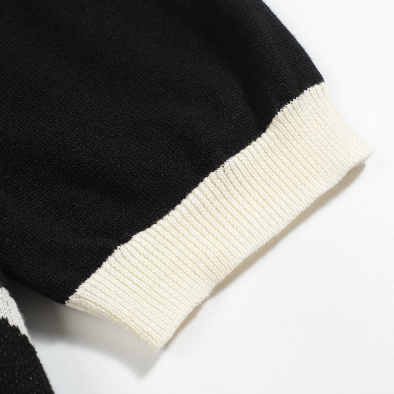 Polo en maille noir vintage pour homme