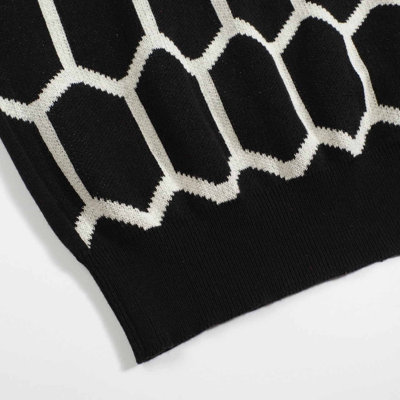 Polo en maille noir vintage pour homme