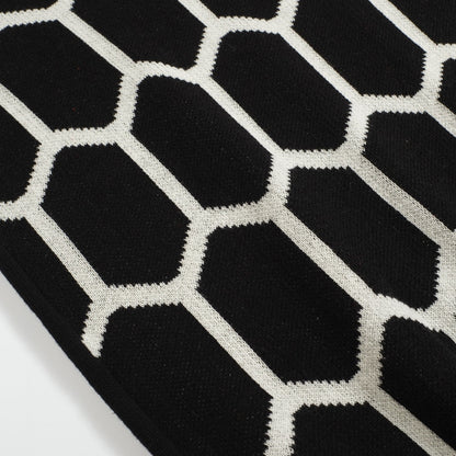 Polo en maille noir vintage pour homme