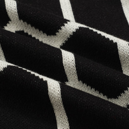 Polo en maille noir vintage pour homme