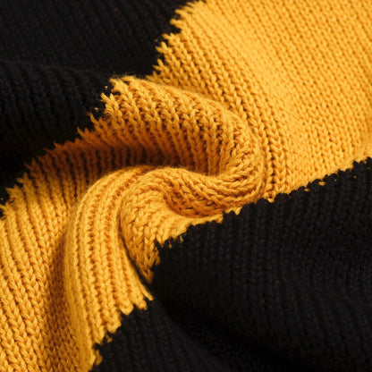 Polo en maille graphique vintage noir pour homme