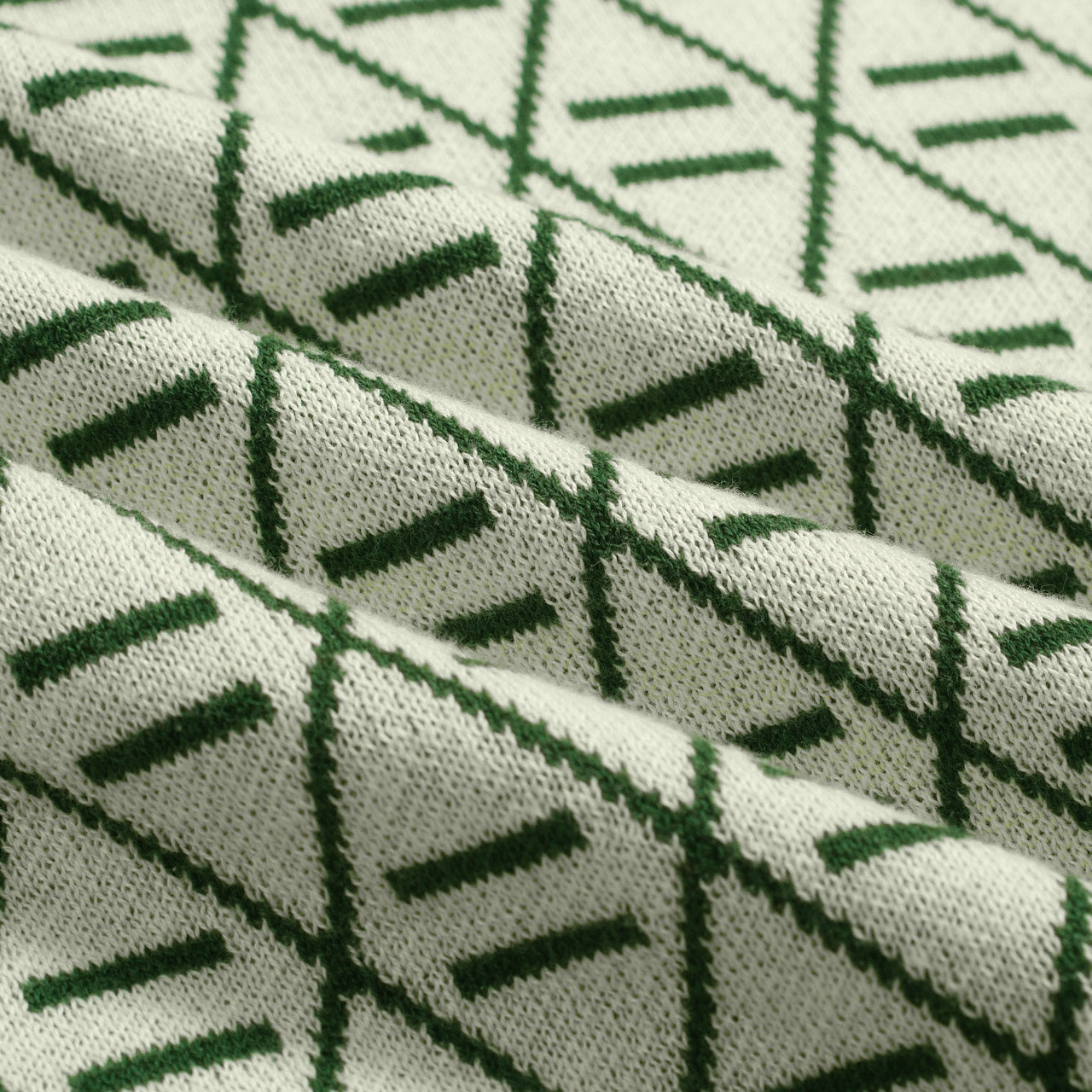 Polo vintage graphique brodé vert pour homme à col en V