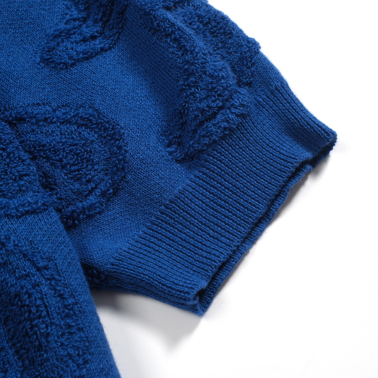 Cardigan décontracté en tricot à col en V texturé bleu marine pour hommes