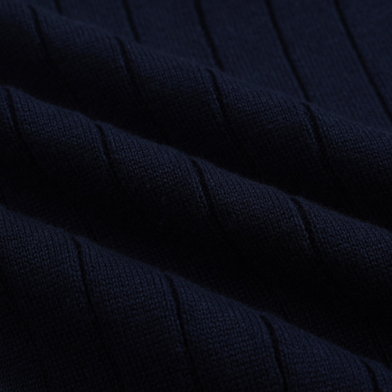 Polo en tricot vintage bleu marine pour homme