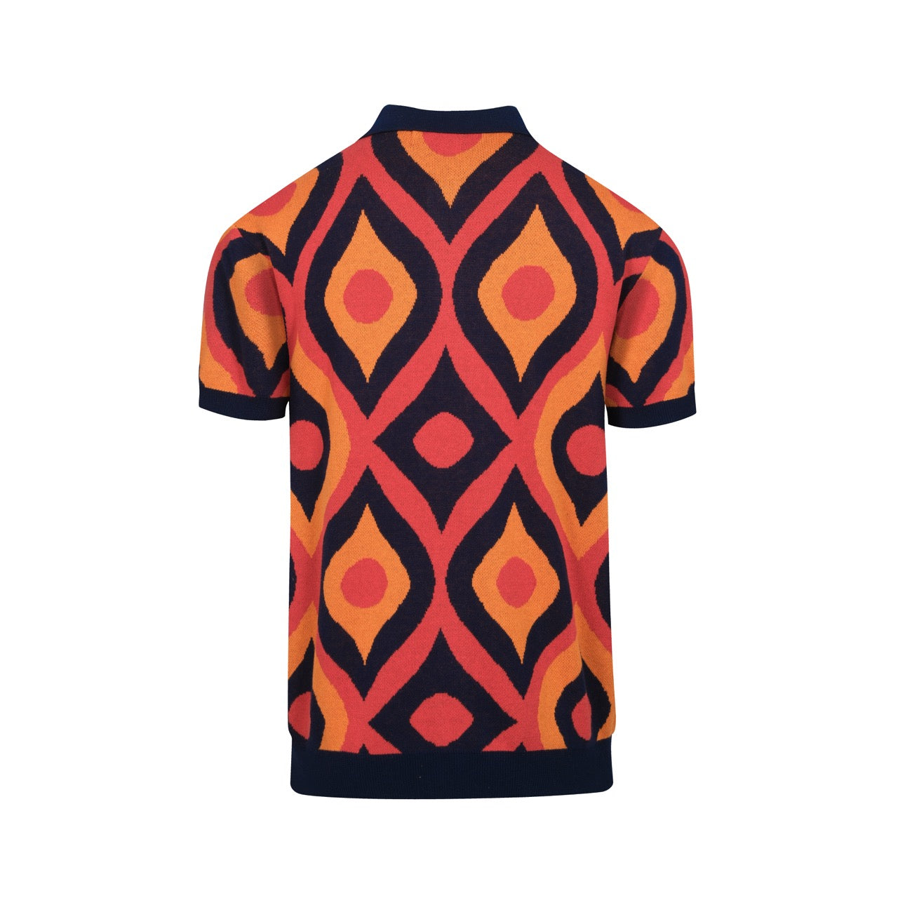 Cardigan vintage jacquard rouge pour homme des années 60