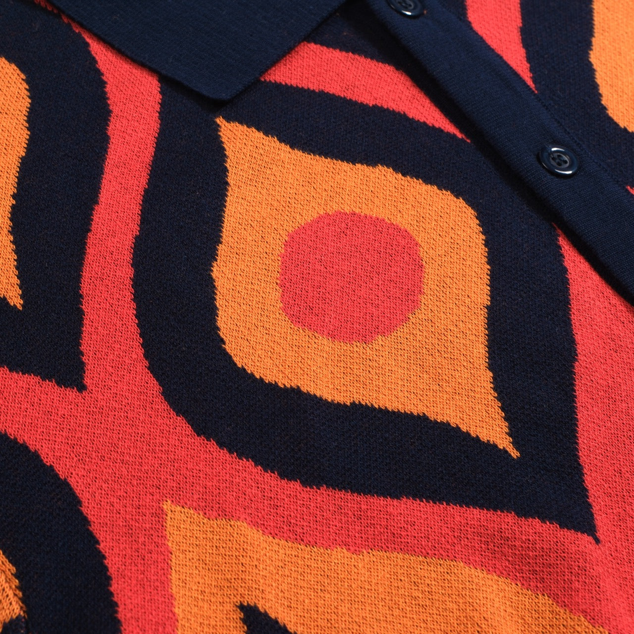 Cardigan vintage jacquard rouge pour homme des années 60