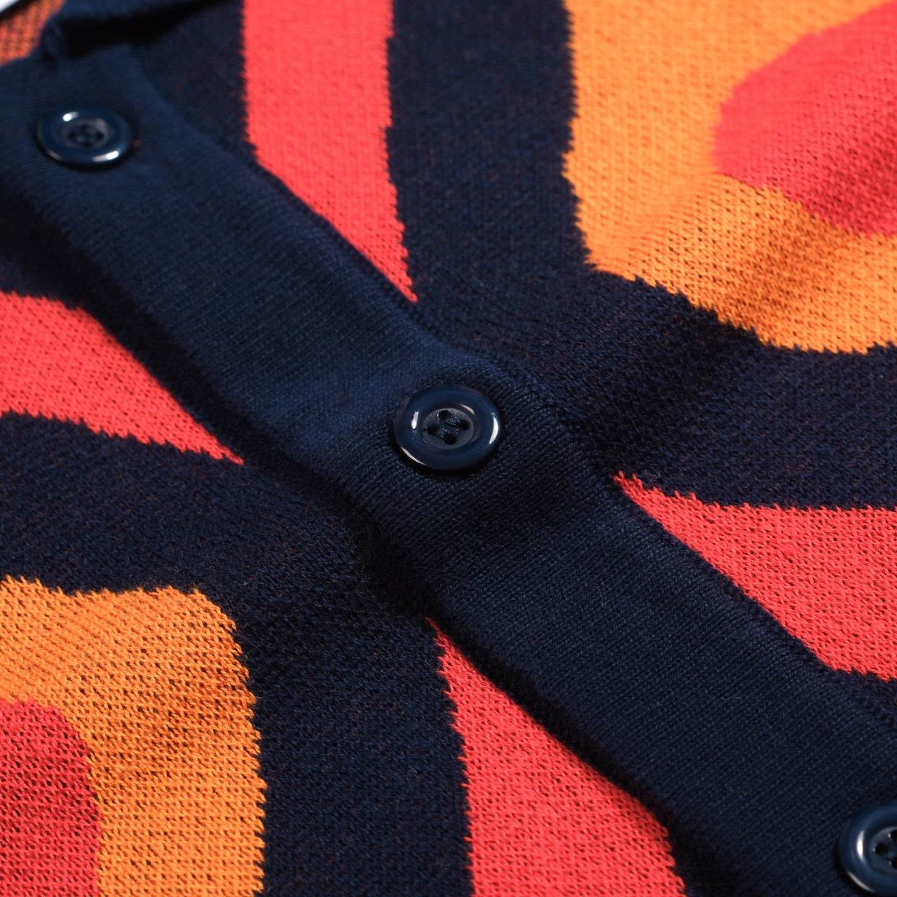 Cardigan vintage jacquard rouge pour homme des années 60