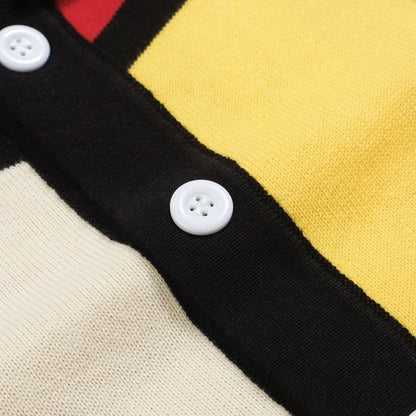 Cardigan en tricot jacquard vintage des années 60 pour hommes