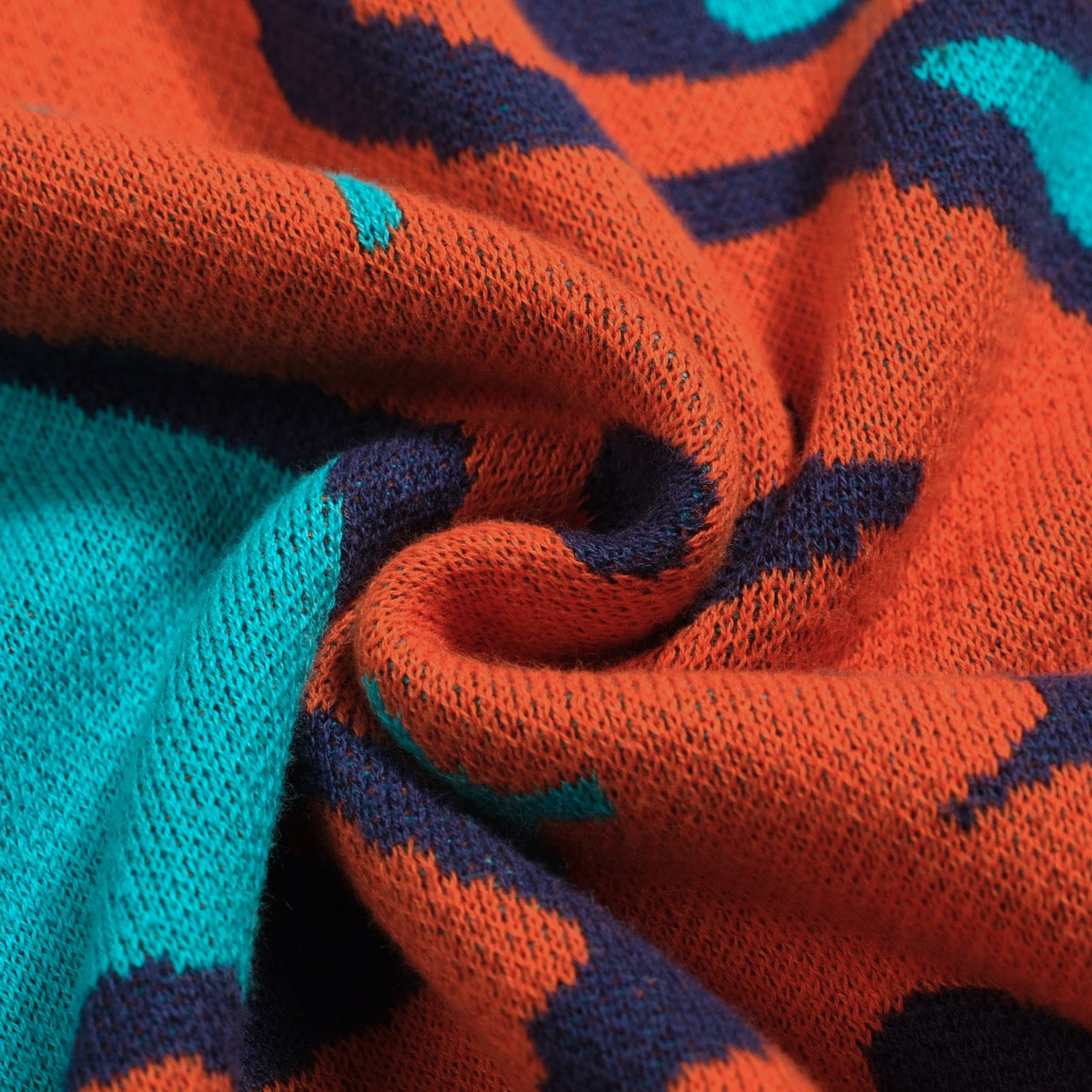 Polo vintage à col en V tricoté pour hommes, orange