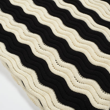 Polo en jacquard texturé vintage noir pour hommes