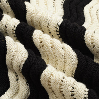 Polo en jacquard texturé vintage noir pour hommes