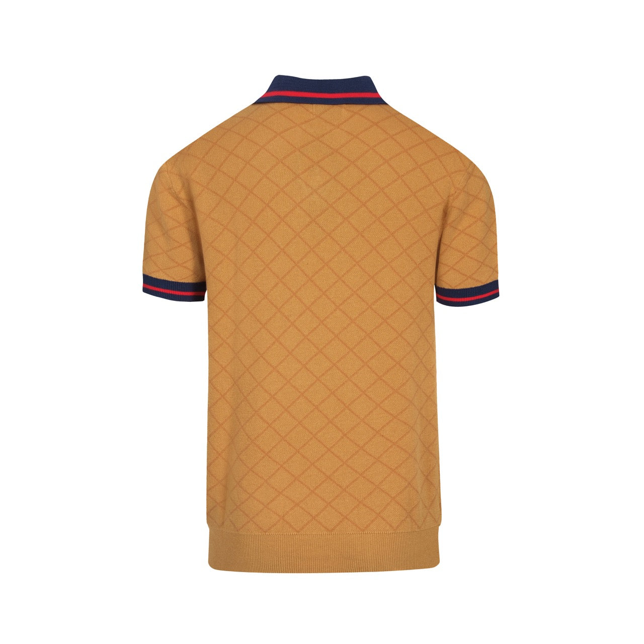 Polo rétro street en jacquard kaki pour homme