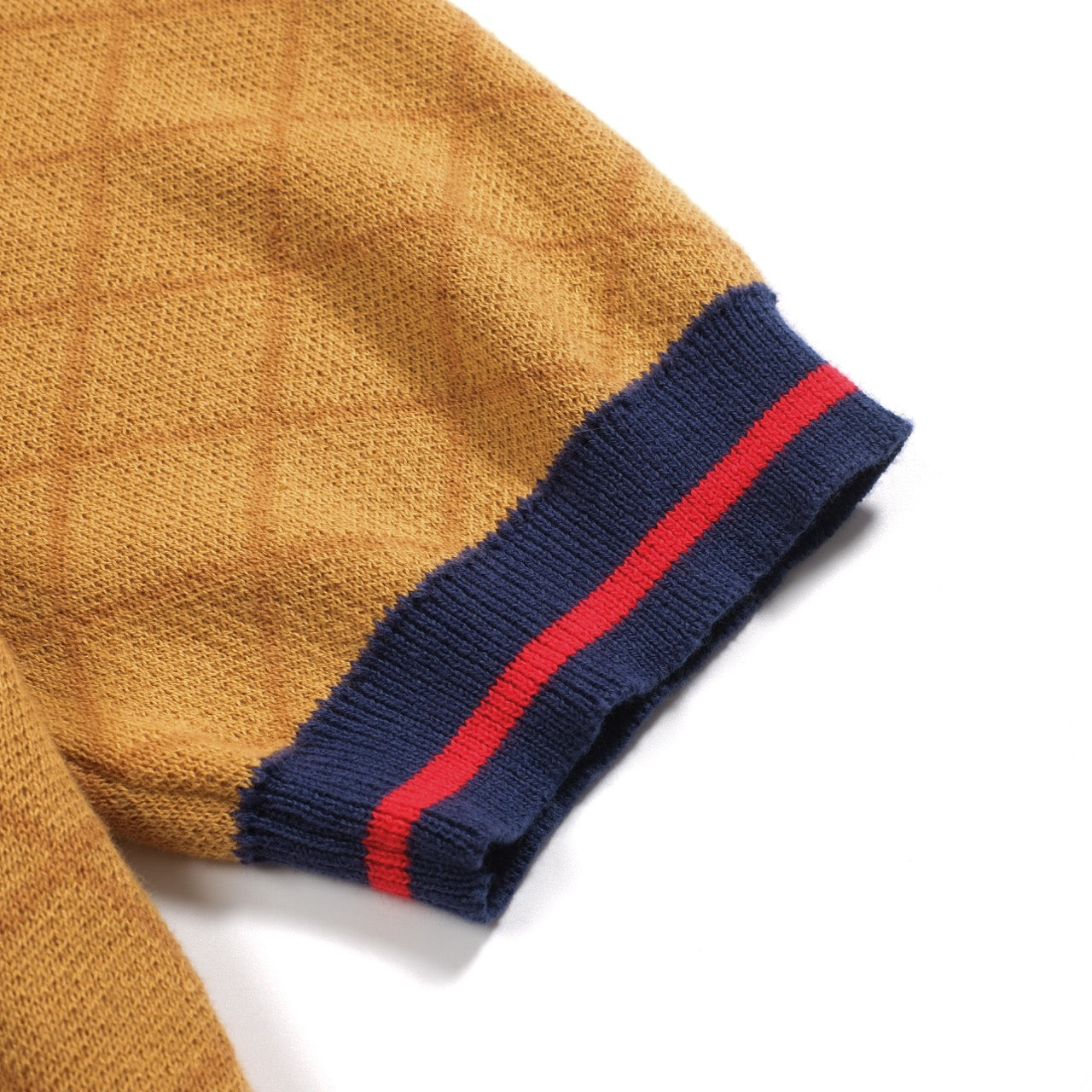 Polo rétro street en jacquard kaki pour homme