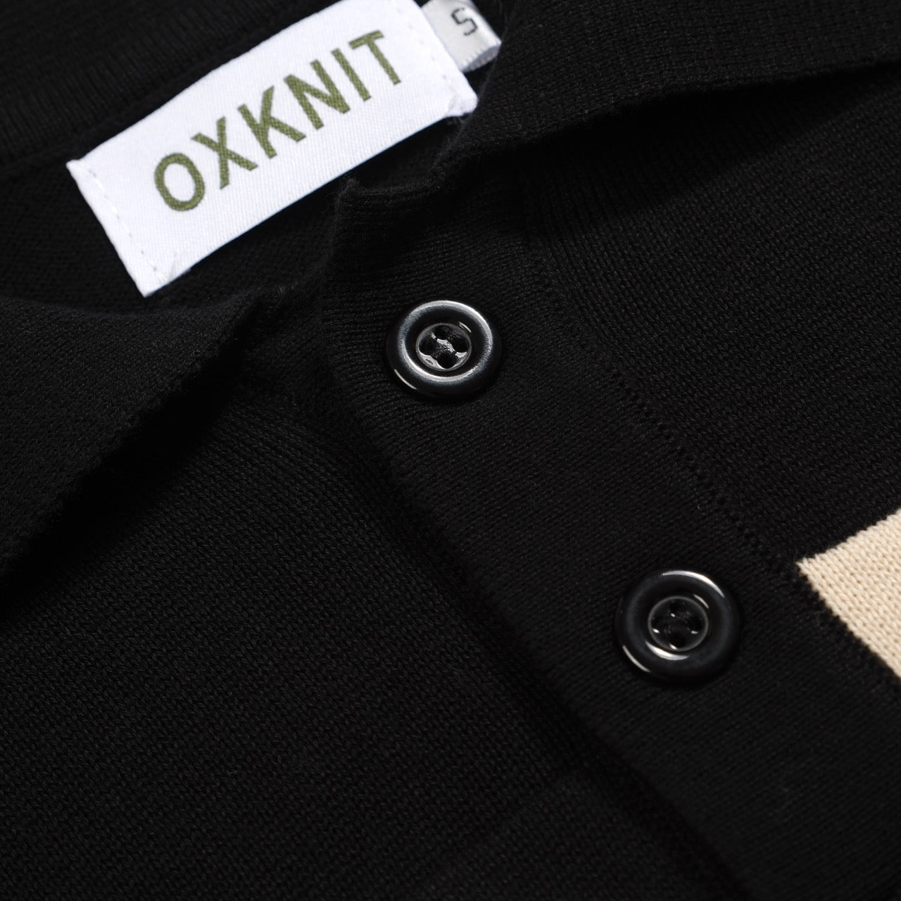 Polo jacquard vintage noir pour hommes 1977