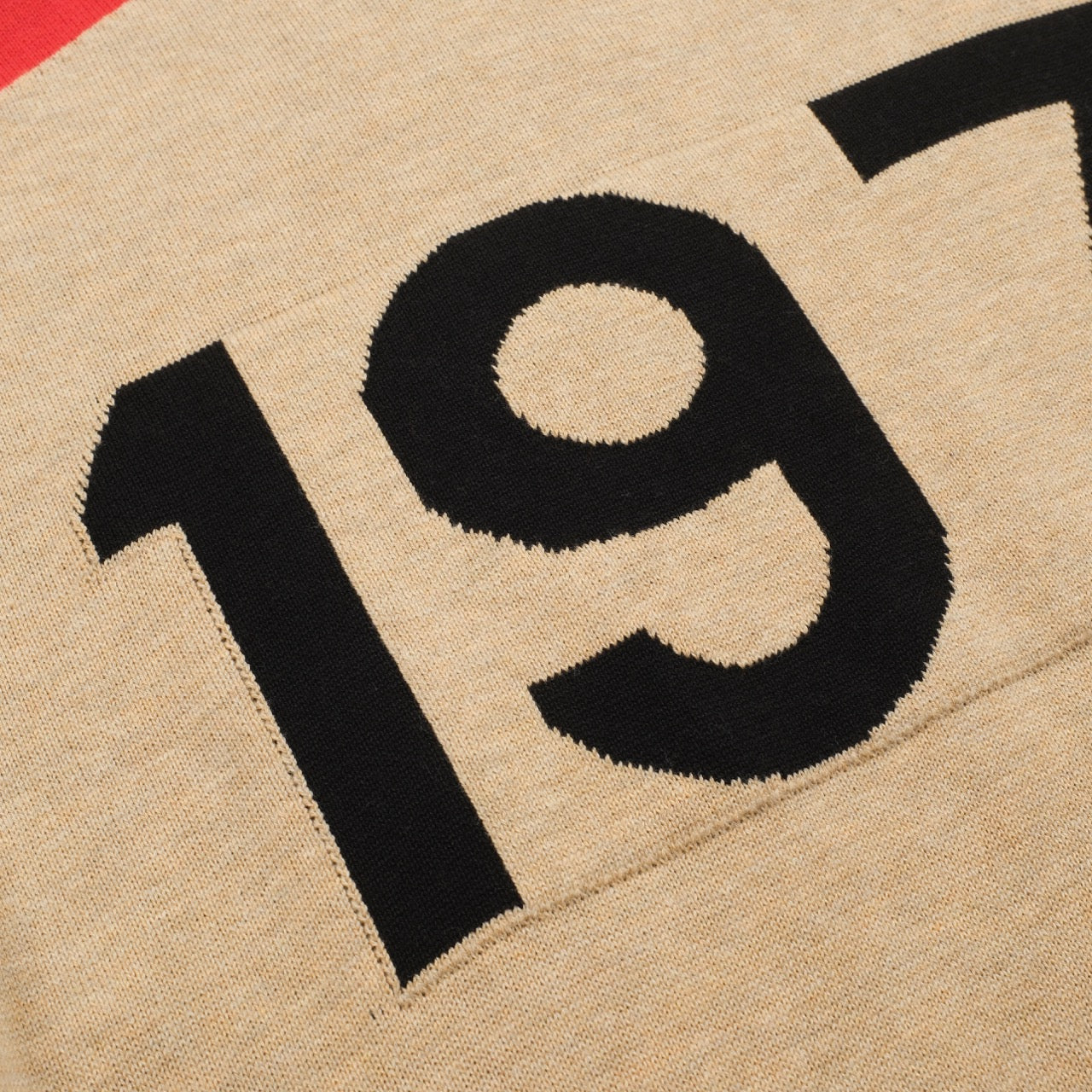 T-shirt vintage en jacquard tricoté kaki pour homme avec fil doré 1971