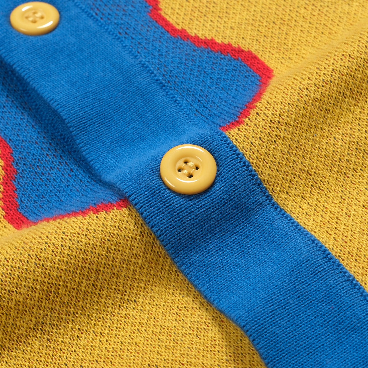 Chemise en tricot jacquard rétro à flammes bleues pour hommes