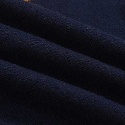 Chemise tricotée vintage jacquard V en bleu fleuri pour homme