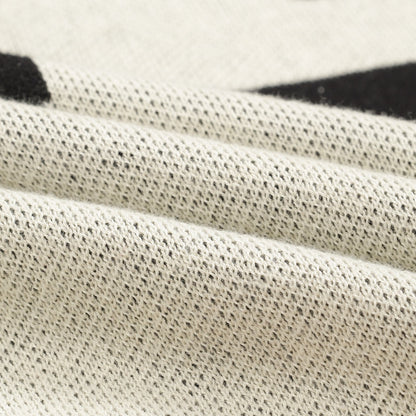 Polo en jacquard beige pour homme avec motif "89" en V