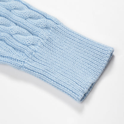 Polo tricoté texturé bleu à la mode pour hommes